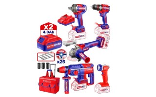 Herramientas a Batería Emtop ECKL2059 20V 5pzs Herramientas a Batería Emtop ECKL2059 20V 5pzs