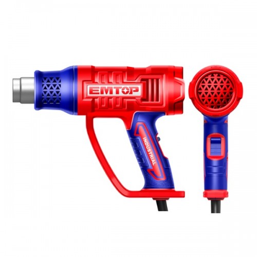 Pistola de Calor Emtop EHGN 550°C 2000W con Accesorios