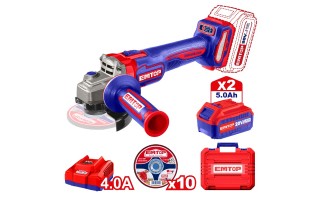 Amoladora Angular a Batería Emtop ELAG2211532 115mm 20V Amoladora Angular a Batería Emtop ELAG2211532 115mm 20V