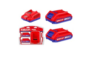 Cargador y Baterías para Herramientas Emtop P20S 20V 2.0Ah Cargador y Baterías para Herramientas Emtop P20S 20V 2.0Ah
