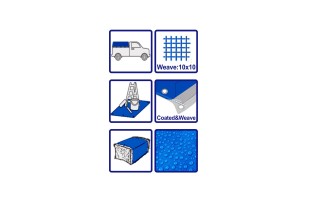 Carpa Lona Emtop EMTQ1856 5x6m Azul