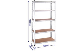 Estante Emtop EMTS1A94 Metálico 5 Repisas 90x40x180cm Estante Emtop EMTS1A94 Metálico 5 Repisas 90x40x180cm