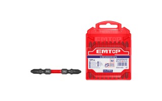 Puntas de Impacto Emtop ESBTMPH233 65mm PH2 (doble) x10u Puntas de Impacto Emtop ESBTMPH233 65mm PH2 (doble) x10u