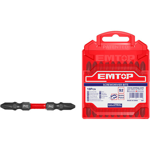 Puntas de Impacto Emtop ESBTMPH233 65mm PH2 (doble) x10u