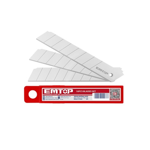 Hoja de Repuesto para Cutter Emtop ESKB1801 18mm x10u