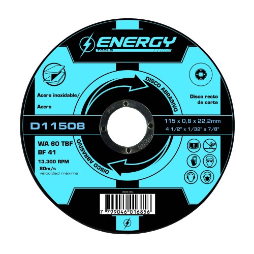 Disco de Corte Metal Energy D11508 115mm x 0,8mm