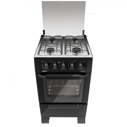 Cocina a Gas Enxuta Supergas 4 Hornallas Negro