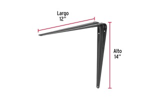 Ménsula Fiero 44015 12"x14" Gris