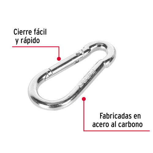 Mosqueton Fiero 44038 Acero 2.1/2'' 1/4'' 120kg