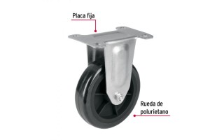 Rueda Fiero 46213 Placa Fija 125mm
