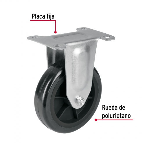 Rueda Fiero 46213 Placa Fija 125mm