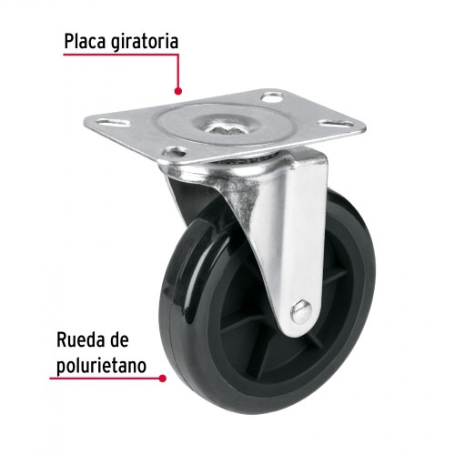 Rueda Fiero 46229 Placa Giratoria 125mm