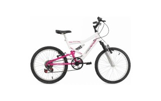 Bicicleta Free Action Full Aro 20'' Blanco/Rosa