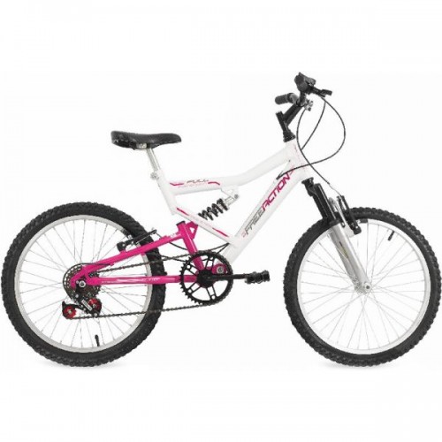 Bicicleta Free Action Full Aro 20'' Blanco/Rosa