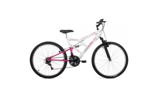 Bicicleta Free Action Full Aro 26'' Blanco/Rosa Bicicleta Free Action Full Aro 26'' Blanco/Rosa