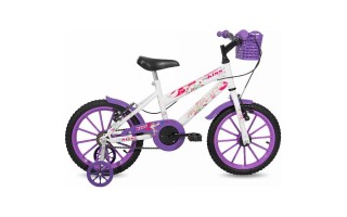 Bicicleta Free Action Kiss Aro 16'' Blanco/Lila Bicicleta Free Action Kiss Aro 16'' Blanco/Lila