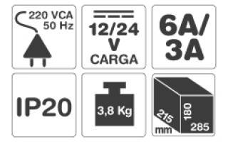 Cargador de Bateria Gamma G2704 6A Cargador de Bateria Gamma G2704 6A