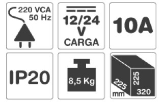 Cargador de Bateria Gamma G2705 10A Cargador de Bateria Gamma G2705 10A