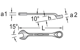 Llave Combinada Gedore 1B 3/8" Llave Combinada Gedore 1B 3/8"