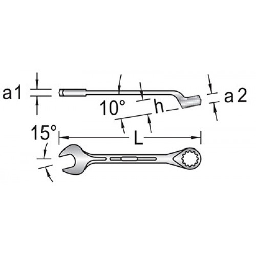 Llave Combinada Gedore 1B 1.7/16"