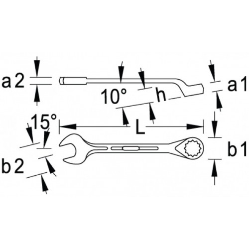 Llave Combinada Gedore 1B 41mm