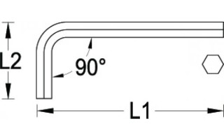 Llave Hex. Allen Larga Gedore 42L 5mm