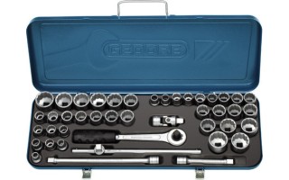 Llaves Tubo Estr. Gedore enc.1/2" [mm] y [pulg] 43pzs 10-32mm 3/8"-1.1/4"