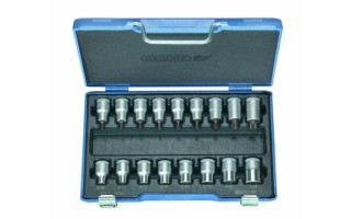 Puntas Torx y Torx Hembra Gedore ITX19TX enc.1/2" 17pzs T20-T60 E10-E24 Puntas Torx y Torx Hembra Gedore ITX19TX enc.1/2" 17pzs T20-T60 E10-E24
