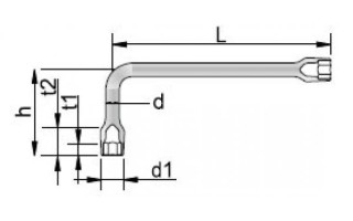 Llave Pipa Hex. Gedore 25B 19mm Llave Pipa Hex. Gedore 25B 19mm