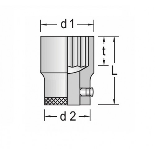 Llave Tubo Estr. Gedore D32 enc.3/4" 3/4"