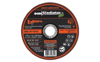 Disco de Corte Metal Gladiator Pro DAC 115mm x 1,2mm Disco de Corte Metal Gladiator Pro DAC 115mm x 1,2mm