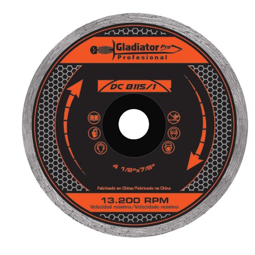 Disco Diamantado Continuo Gladiator Pro DC-8115 115mm