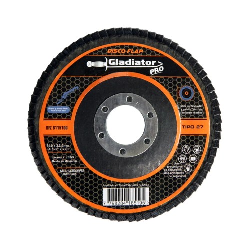 Disco Flap para Acero e Inox. Gladiator Pro 115mm G100 Disco Flap para Acero e Inox. Gladiator Pro 115mm G100