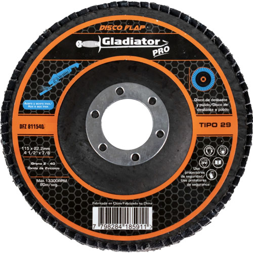 Disco Flap Gladiator Pro DFZ 115mm G40 inox