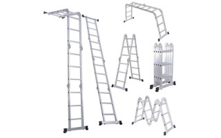 Escalera Multiuso Gladiator AMA-837 Aluminio 12pel. 3,7m Escalera Multiuso Gladiator AMA-837 Aluminio 12pel. 3,7m