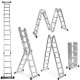 Escalera Multiuso Gladiator AMA-847 Alumin 16pel. 4,7m