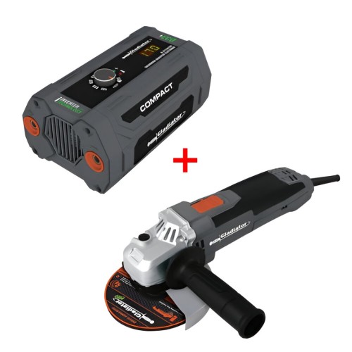 Soldador Inverter 170A + Amoladora 115mm Gladiator 