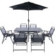 Mesa, Sillas y Sombrilla Goleader GL-72831 8pzs Negro