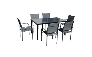 Mesa y Sillas Goleader GL-72834 7pzs Negro Mesa y Sillas Goleader GL-72834 7pzs Negro