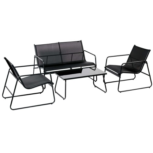 Mesa y Sillas Goleader GL-72856 4pzs Negro