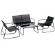 Mesa y Sillas Goleader GL-72856 4pzs Negro