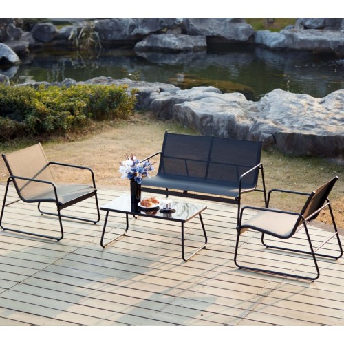 Mesa y Sillas Goleader GL-72856 4pzs Negro