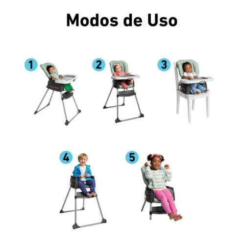 Silla de Comer Graco Made2Grow 5en1 18kg Terrazo