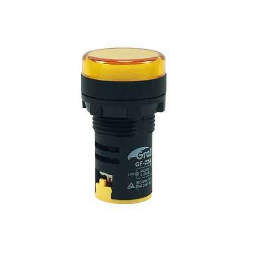 Indicador Piloto Gralf GF-22A Amarillo 22mm