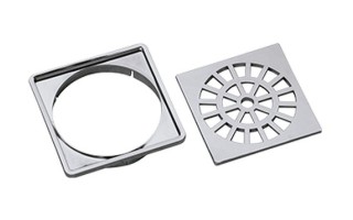 Rejilla y Porta Rejilla Herc 3671 Cuadrada 15cm Cromado Rejilla y Porta Rejilla Herc 3671 Cuadrada 15cm Cromado