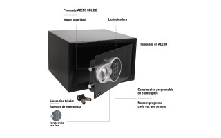 Caja de Seguridad Hermex 43080 31x20x20cm Caja de Seguridad Hermex 43080 31x20x20cm