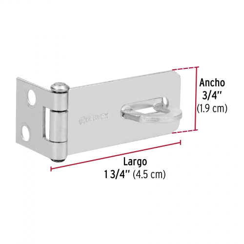 Porta Candados Hermex 43731 4,5cm Zincado