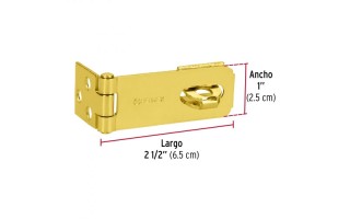 Porta Candados Hermex 43735 6,5cm Latón Porta Candados Hermex 43735 6,5cm Latón