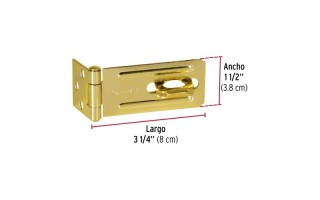 Porta Candados Hermex 43740 8cm Latón Porta Candados Hermex 43740 8cm Latón