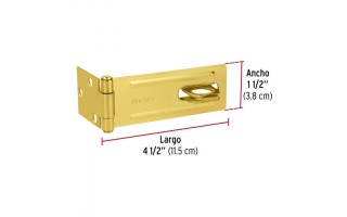 Porta Candados Hermex 43745 11,5cm Latón Porta Candados Hermex 43745 11,5cm Latón